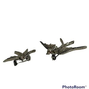 Vintage swallow-tailed bird brooches